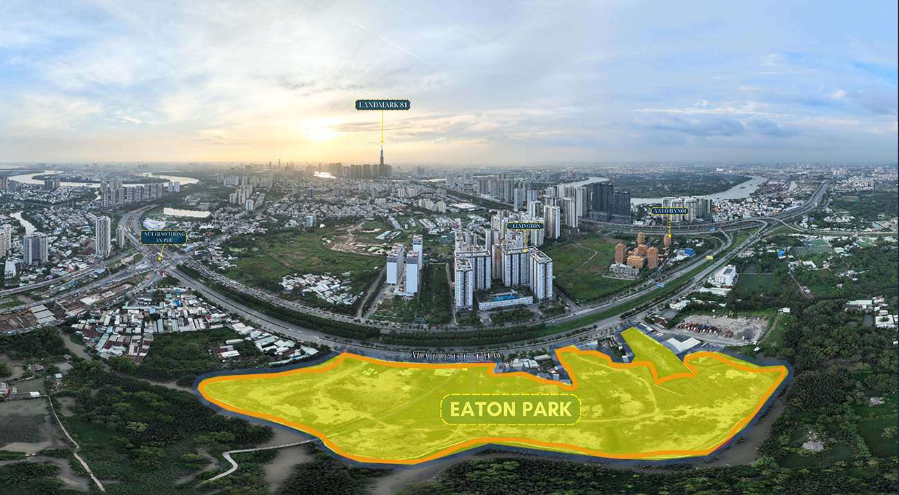 Thực tế quỹ đất Eaton Park nằm trong khu dân cư hiện hữu, được đánh giá là 1 trong những vị thế đắc địa