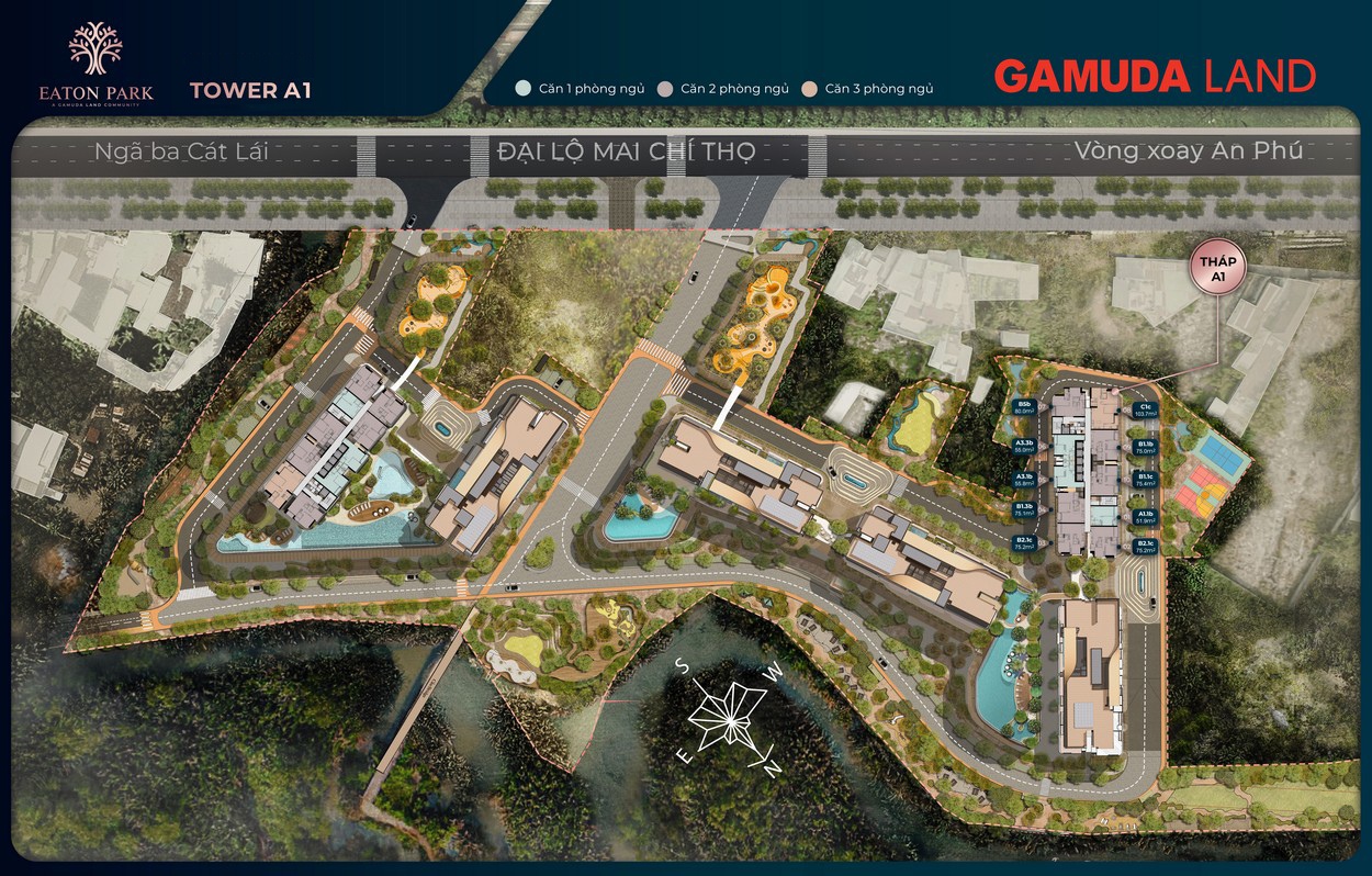 mặt bằng căn hộ eaton park tháp Alpine