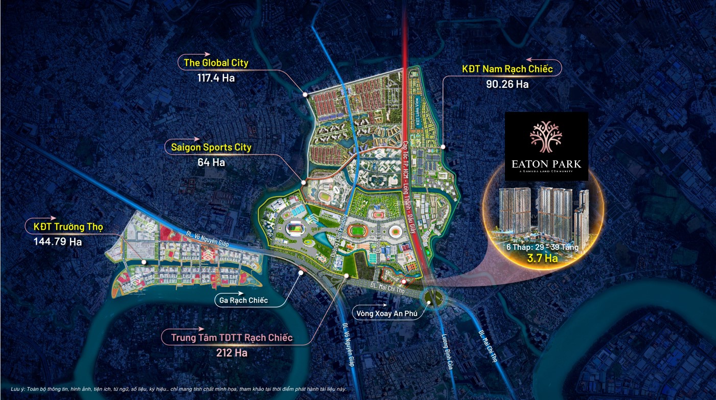 Vị trí Eaton Park Gamuda Land Mai Chí Thọ